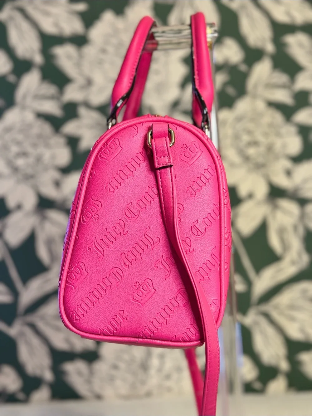Juicy Couture Pink Top-Handle Satchel with Charm Chain NWT
